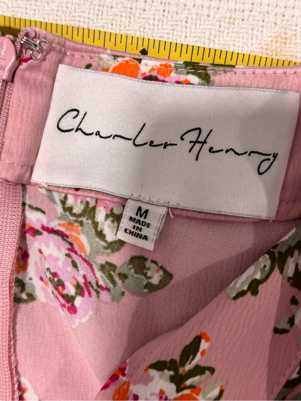 🟡Charles David Blush Pink Floral Wrap Mini Dress with Side Tie - Picture 5 of 10